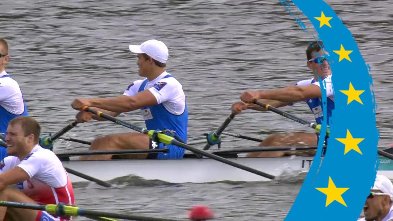 2018 European Rowing Championships - Glasgow (GBR) - Men's Quadruple Sculls (M4x) - Final A