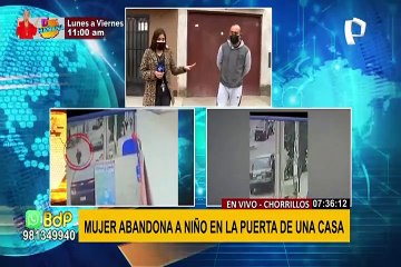 Chorrillos: mujer abandona a niño en la puerta de una casa