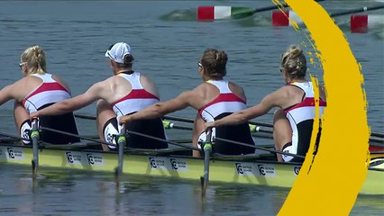 2019 World Rowing Championships - Linz, AUT - Women's Quadruple Sculls (W4x) - Heat 1