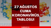 SON DAKİKA: 27 Ağustos Cuma koronavirüs tablosu AÇIKLANDI! Bugünkü corona vaka ve vefat sayısı belli oldu! Koronavirüsten bugün kaç kişi öldü?