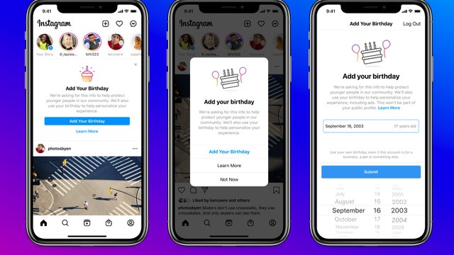 Instagram requerirá la fecha de nacimiento a todos los usuarios