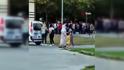 Avcılar sahilde "laf atma" kavgası