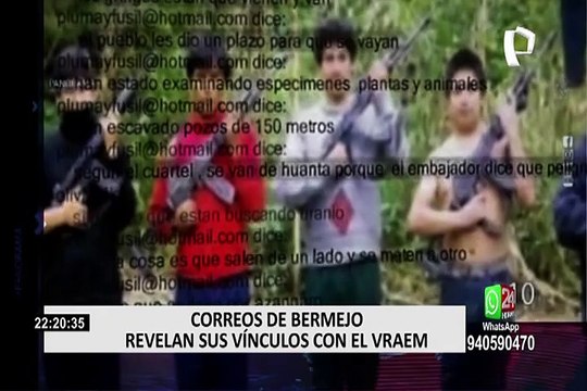 Correos confirman los nexos de Guillermo Bermejo con Sendero Luminoso en el Vraem