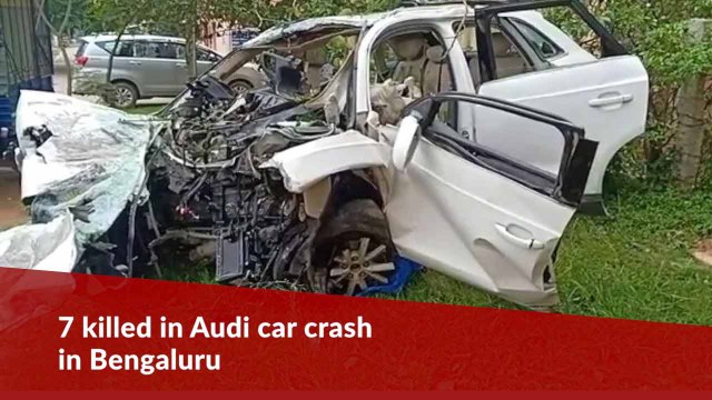 7 killed in Audi car crash in Bengaluru’s Koramangala including DMK MLA's son