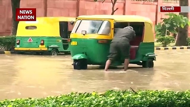 Delhi Rain: Heavy rain causes traffic snarls, waterlogging