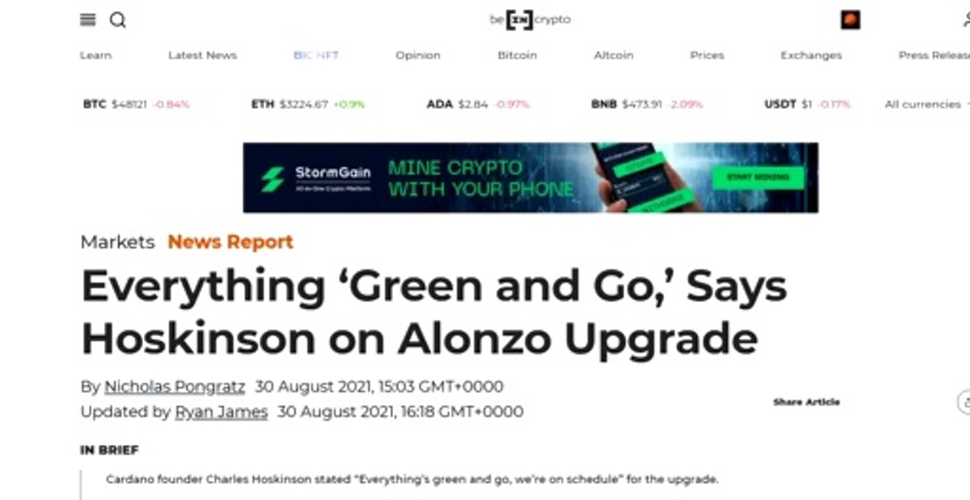 BIG CARDANO ADA NEWS  This Crypto Is Going To The Moon