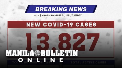 DOH reports 13,827 new cases, bringing the national total to 1,989,857, as of AUGUST 31, 2021