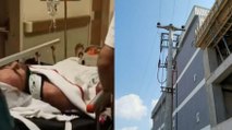Elindeki demir elektrik tellerine çarpan işçi ağır yaralandı