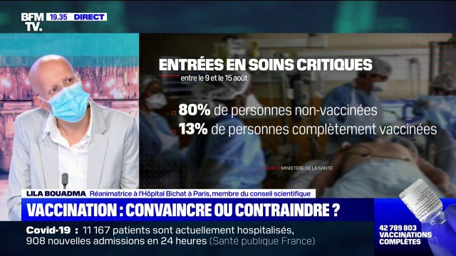 Lila Bouadma: Lorsque les personnes opposées au vaccin sont malades, elles se rendent compte qu'elles ont été trompées par toutes ces phrases creuses qu'on entend