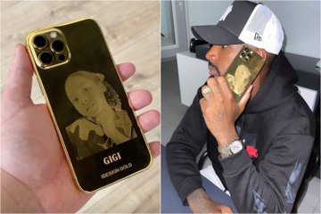 Gerson (OM), son Iphone en or gravé du visage de sa fille