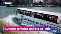 ¡Autobús anfibio recorre el río Sena!