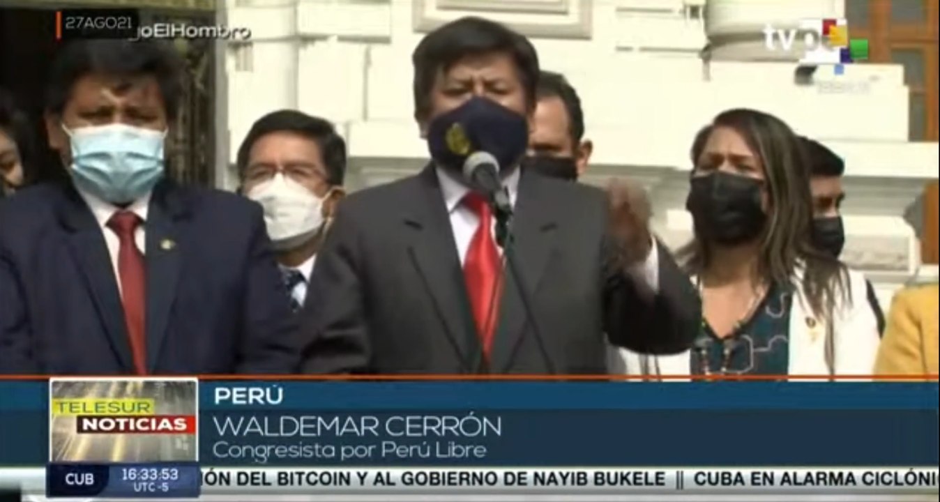 teleSUR Noticias 17:30 27-08: Gobierno de Pedro Castillo obtiene voto de confianza del Congreso del Perú