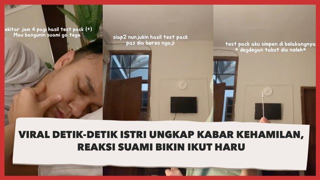 Viral Detik-detik Istri Ungkap Kabar Kehamilan, Reaksi Suami Bikin Ikut Haru