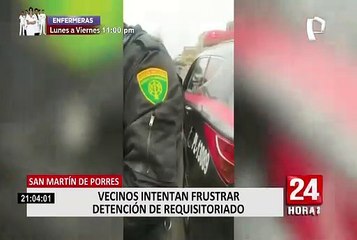 SMP: enardecida turba intentó rescatar a sujeto intervenido por posesión de arma de fuego