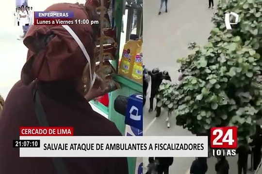 Centro de Lima: casi 50 fiscalizadores heridos dejó violento enfrentamiento con ambulantes