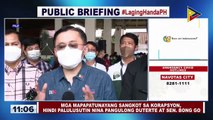 Mga mapapatunayang sangkot sa korapsyon, hindi palulusutin nina Pangulong Duterte at Sen. Bong Go