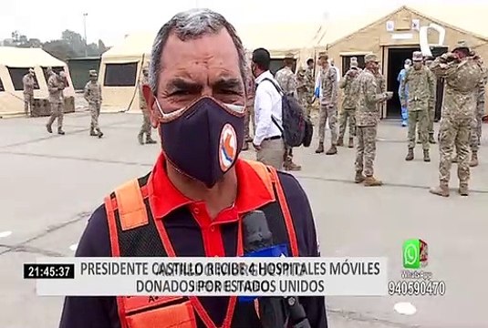 Perú recibió donativo de cuatro hospitales de campaña por parte de Estados Unidos