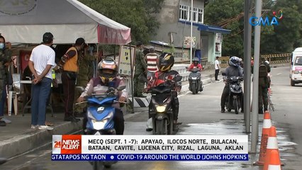 Metro Manila, mananatili sa MECQ hanggang Sept. 7 | 24  Oras News Alert