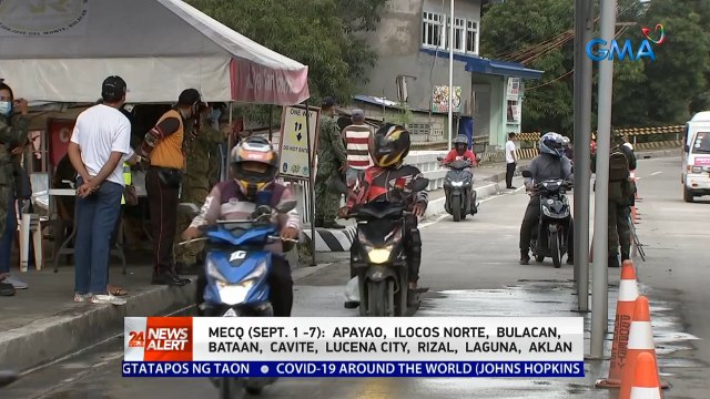 Metro Manila, mananatili sa MECQ hanggang Sept. 7 | 24 Oras News Alert