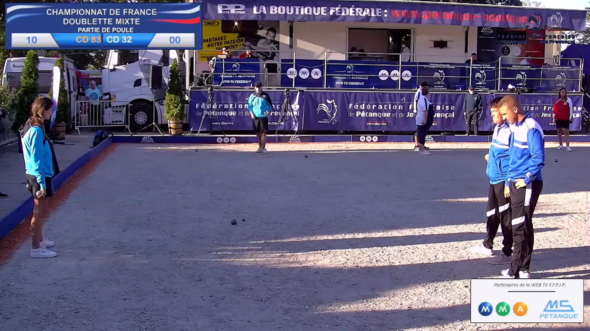 Finale Championnat De France Doublette Mixte 2021 CHAMPIONNAT DE FRANCE DOUBLETTE MIXTE - MONTAUBAN 2021 - partie de poule  CD83 VS CD32 - Vidéo Dailymotion