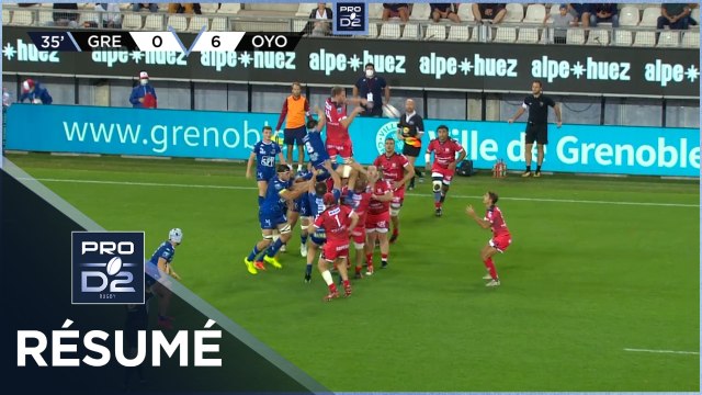 PRO D2 - Résumé FC Grenoble Rugby-Oyonnax Rugby: 14-22 - J01 - Saison 2021/2022