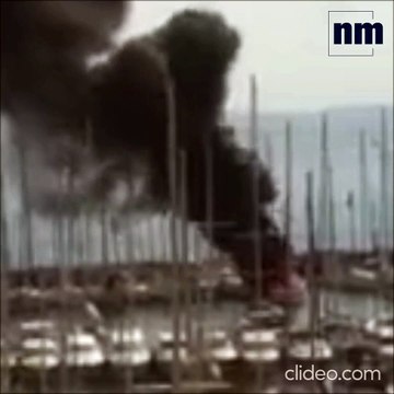 Feu bateau port de Hyères samedi 28 août