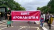 İngiltere'de Afgan halkıyla dayanışma gösterisi