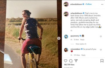 Orlando Bloom 'grateful' to be alive after 1998 spinal injury