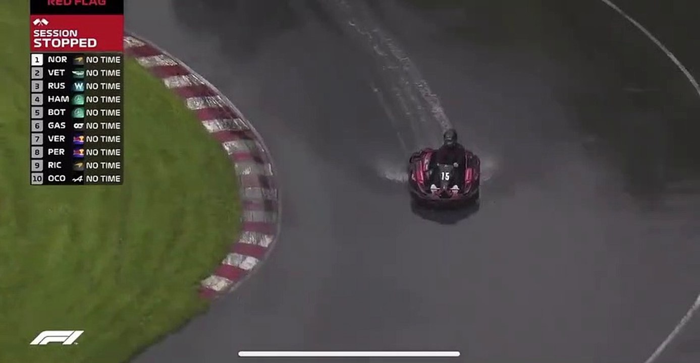 F1 2021 Belgium Q2 Red Flag Karting Moment