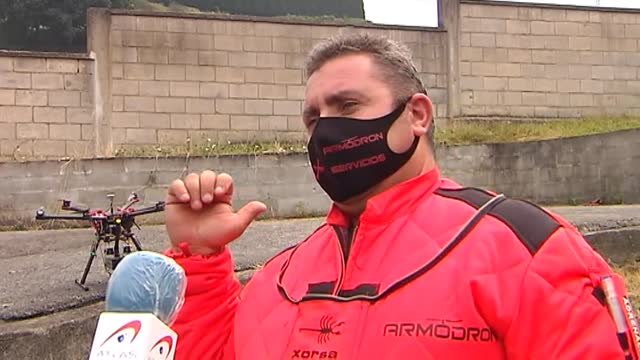 Ponen en marcha en Oviedo un dron con balas especiales para eliminar plagas de avispas