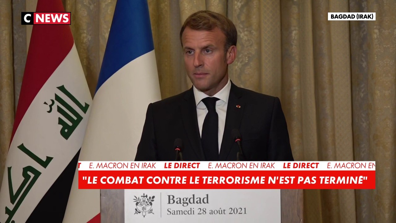 Emmanuel Macron : «Nous maintiendrons notre présence pour lutter contre le terrorisme en Irak aussi longtemps que les groupes terroristes continueront à opérer»