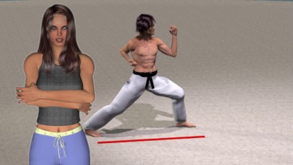 NAGASHI MAE GERI, PATADA FRONTAL MAE GERI REALIZADA CON LA PIERNA ADELANTADA CON GIRO DE CADERA PARA SALIRSE DE LÍNEA DE ATAQUE DEL ADVERSARIO