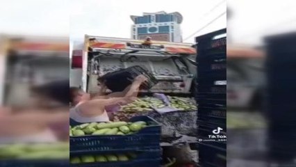 Kasalarca sebzeyi çöpe attı, soruşturma başlatıldı