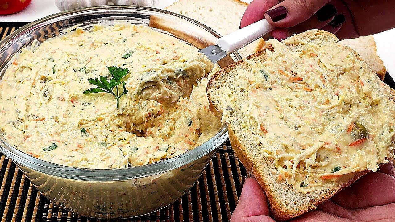 RECEITA  FÁCIL DE PATÊ DE FRANGO