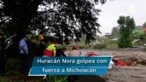 Huracán Nora deja a su paso inundaciones, desbordamientos, derrumbes y daños materiales en Michoacá