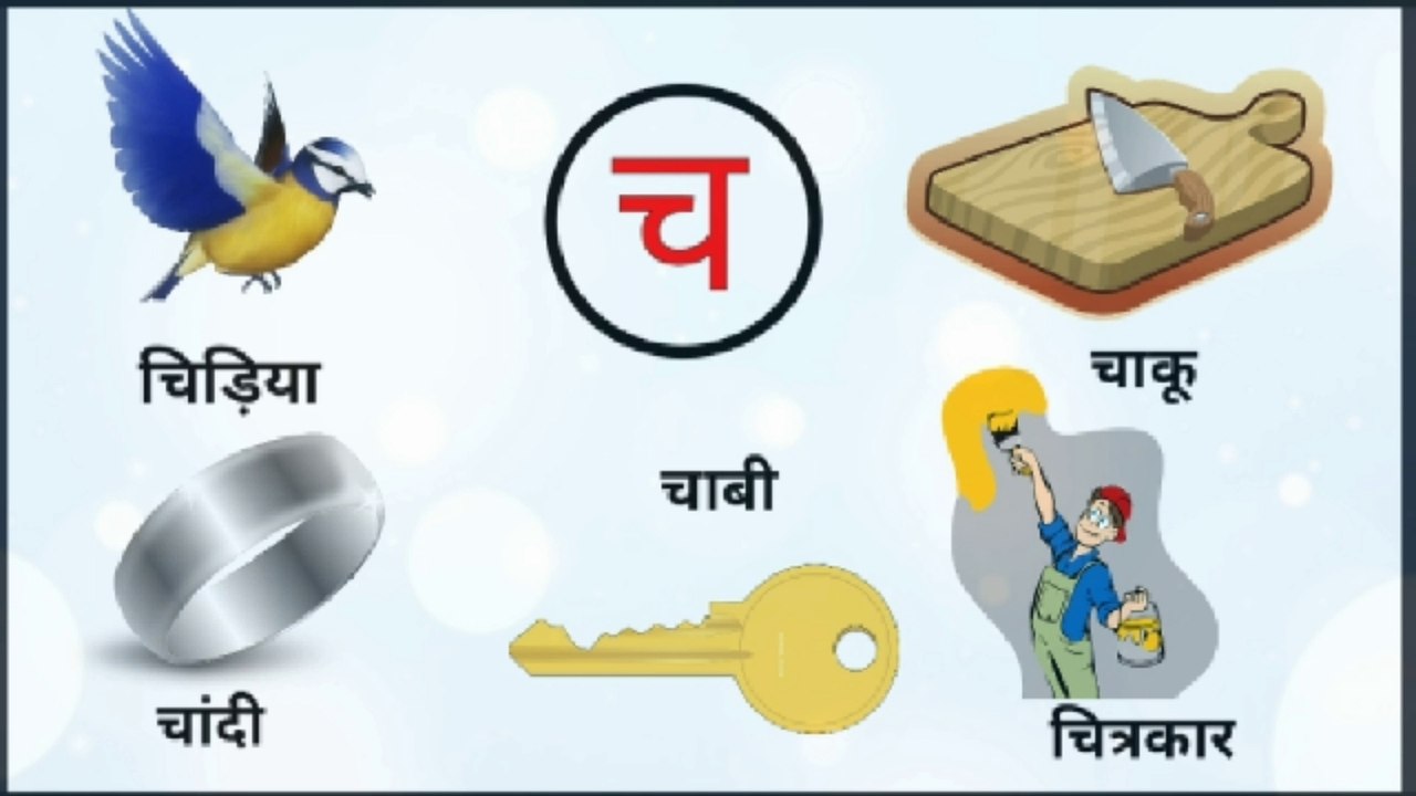 Hindi Letter Ch | च वाले शब्द | च अक्षर से बनने वाले कुछ शब्द | Cha ...