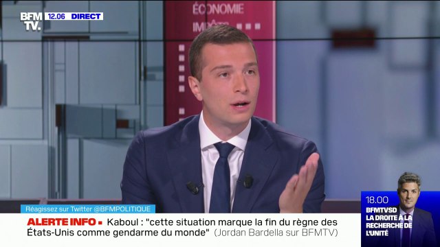 Jordan Bardella sur l'Afghanistan: La France doit protéger les gens qui ont aidé directement l'armée française (...) Mais c'est tout
