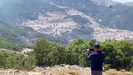 Tunceli'de orman yangını devam ediyor