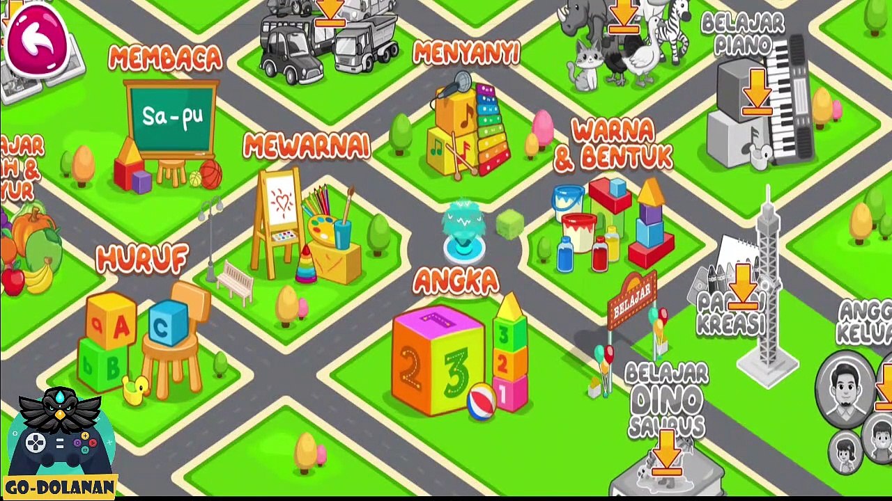 Belajar Mengenal Huruf  Untuk Anak TK dan PAUD - Games Education