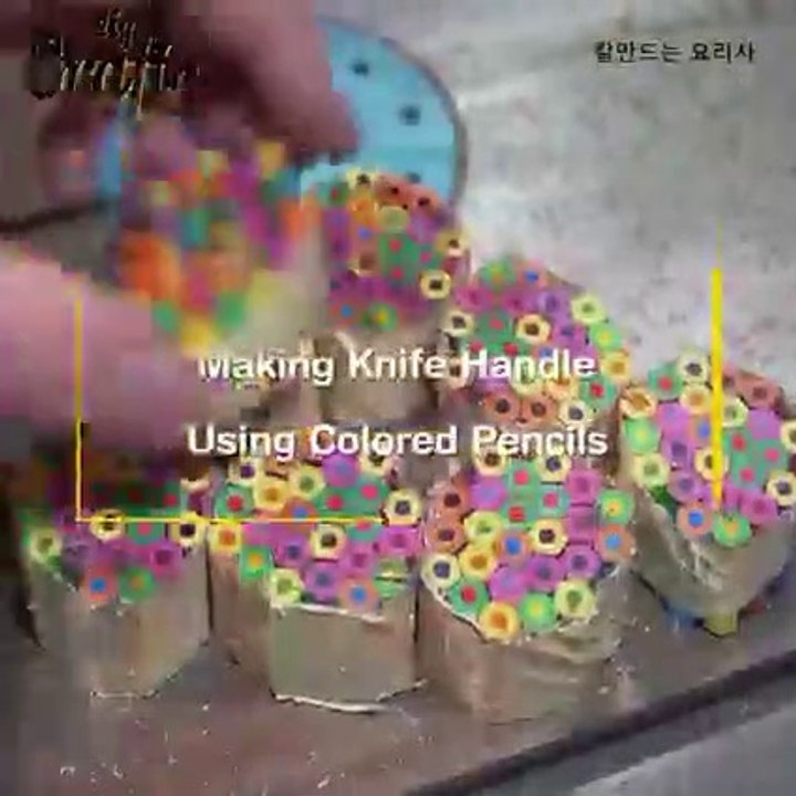 How to making knife handle using colorful pencils so easy minecraft