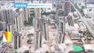 15 buildings démolis en même temps en Chine