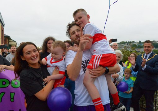 A hero's welcome as Derry champ Danny Quigley completes 10 IronMans in 10 days
