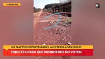 Piquetes para que misioneros no vayan a votar