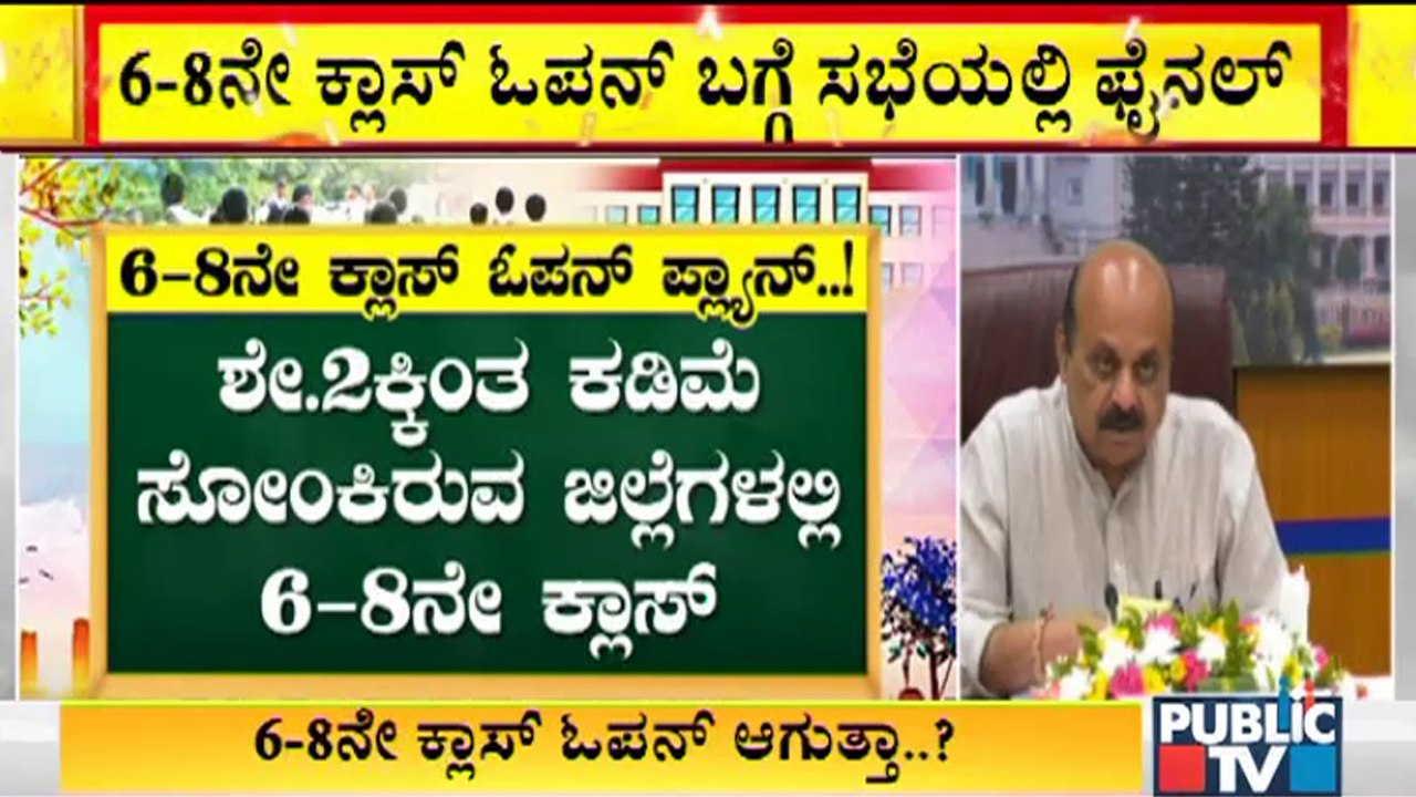 CM Basavaraj Bommai To Hold Meeting With Experts and Ministers To Discuss Reopening Of Schools