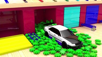 Car Racing Game - Mega Slider Ramp Tracks Sports Cars Race Gameplay 3D Animation Videos