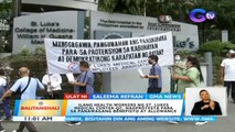 Ilang health workers ng St. Lukes Medical Center-QC, nagprotesta para sa panawagang benepisyo at allowance | BT