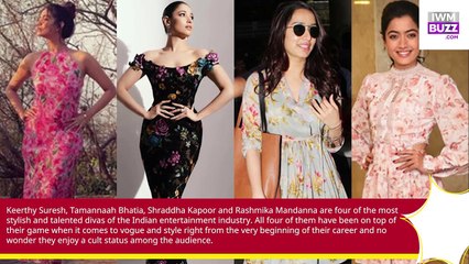 Keerthy, Tamannaah, Shraddha, Rashmika and floral midi ensemble outfits