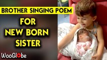 'Brother Comforts Newborn Sister by Singing to her in Hospital '