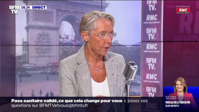 Élisabeth Borne: Le pass sanitaire devient obligatoire pour les salariés des établissements où on le demande aux clients