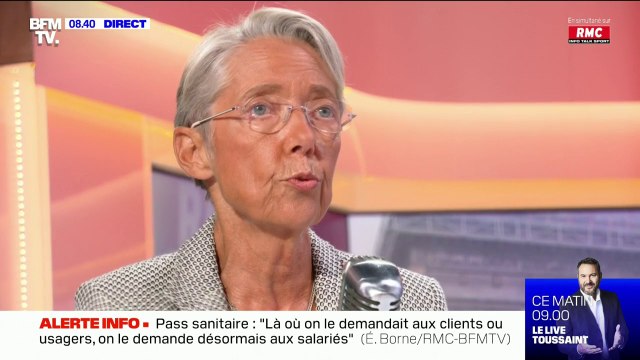 Élisabeth Borne: Si on veut faire face à l'épidémie sans devoir refermer des secteurs (…) la bonne solution, c'est de se faire vacciner